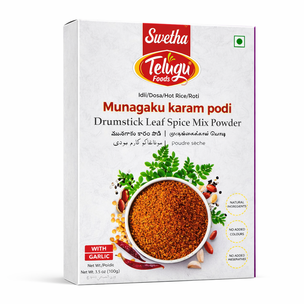 Telugu Foods Munagaku Karam Podi 100g_0