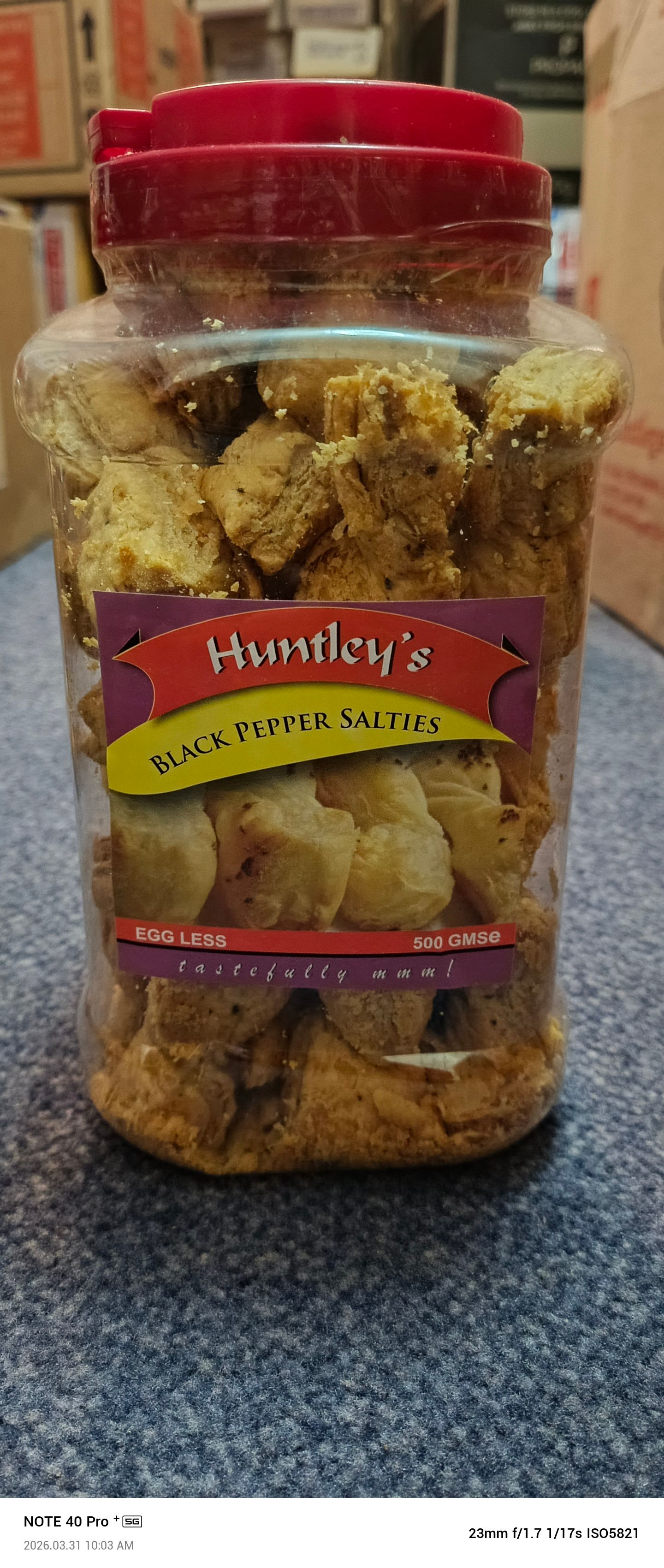Huntley's black pepper salties 500gm_0