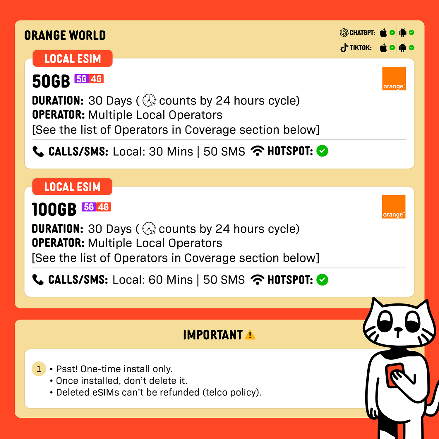Simply UK/Europe Orange World Global eSIM | 50GB/100GB 30 Days + Calls Local eSIM_1