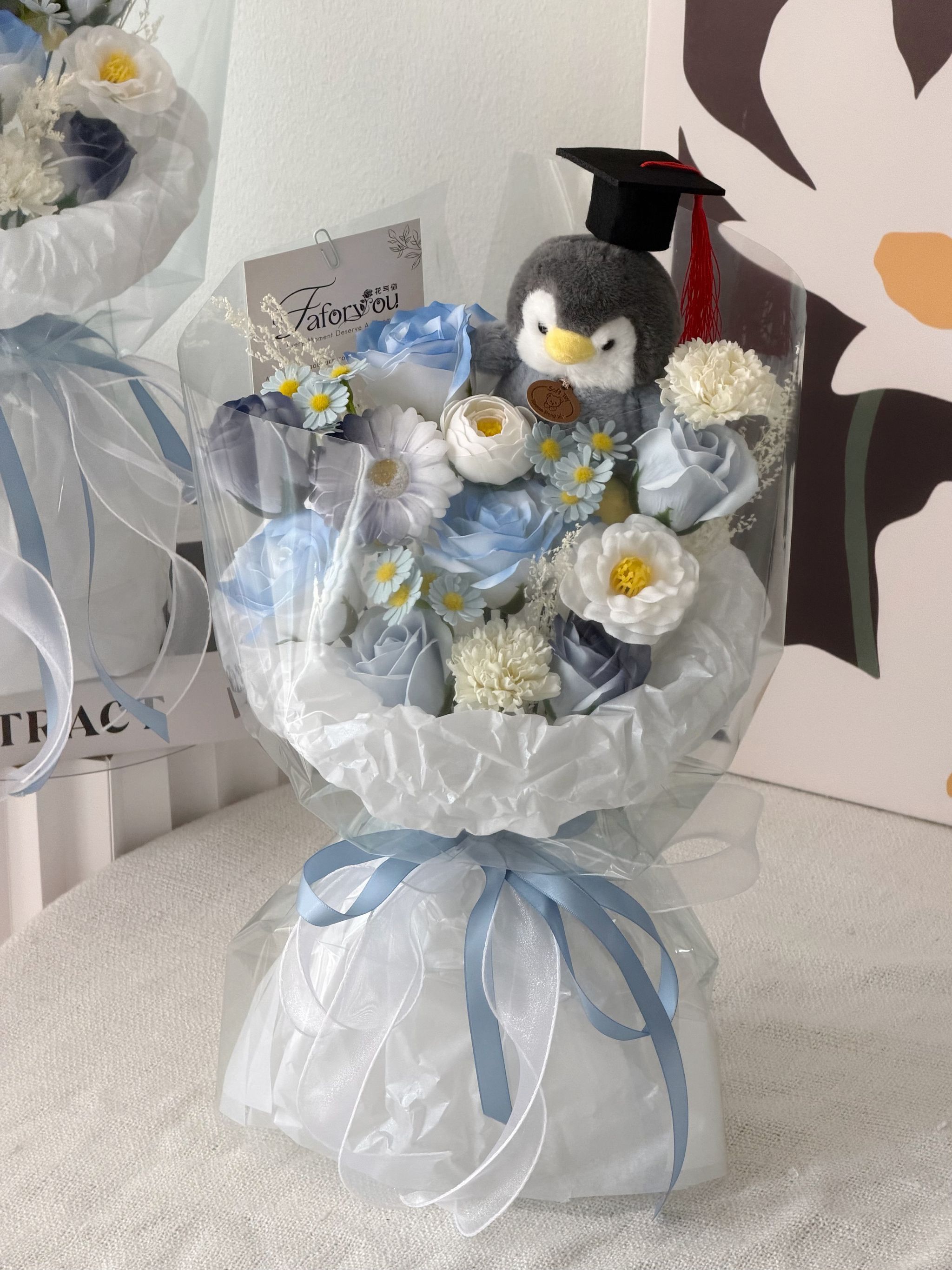 Blue Buddy Soap Flower Bouquet _0