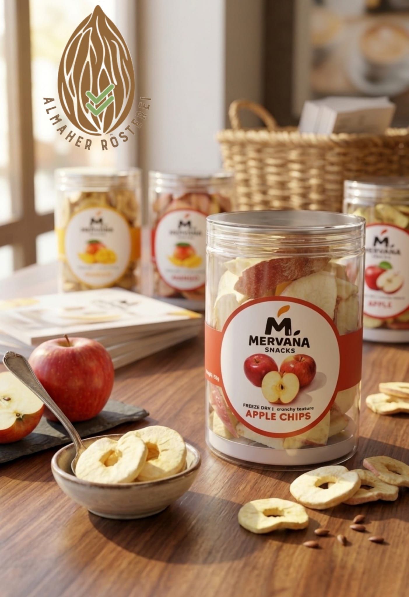 فواكه مجففه بالتبريد تفاح_0