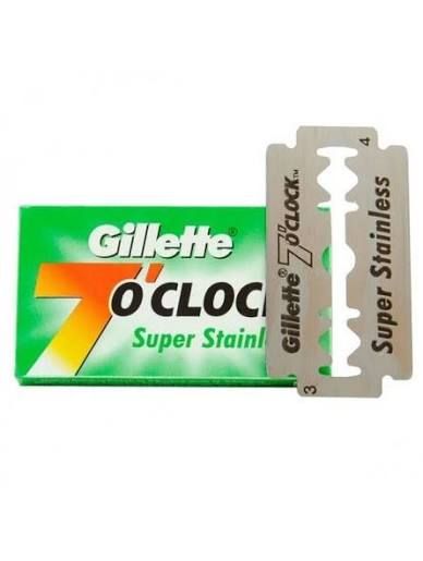 Gillette 7 o'clock  stainless steel blades 5pc_0