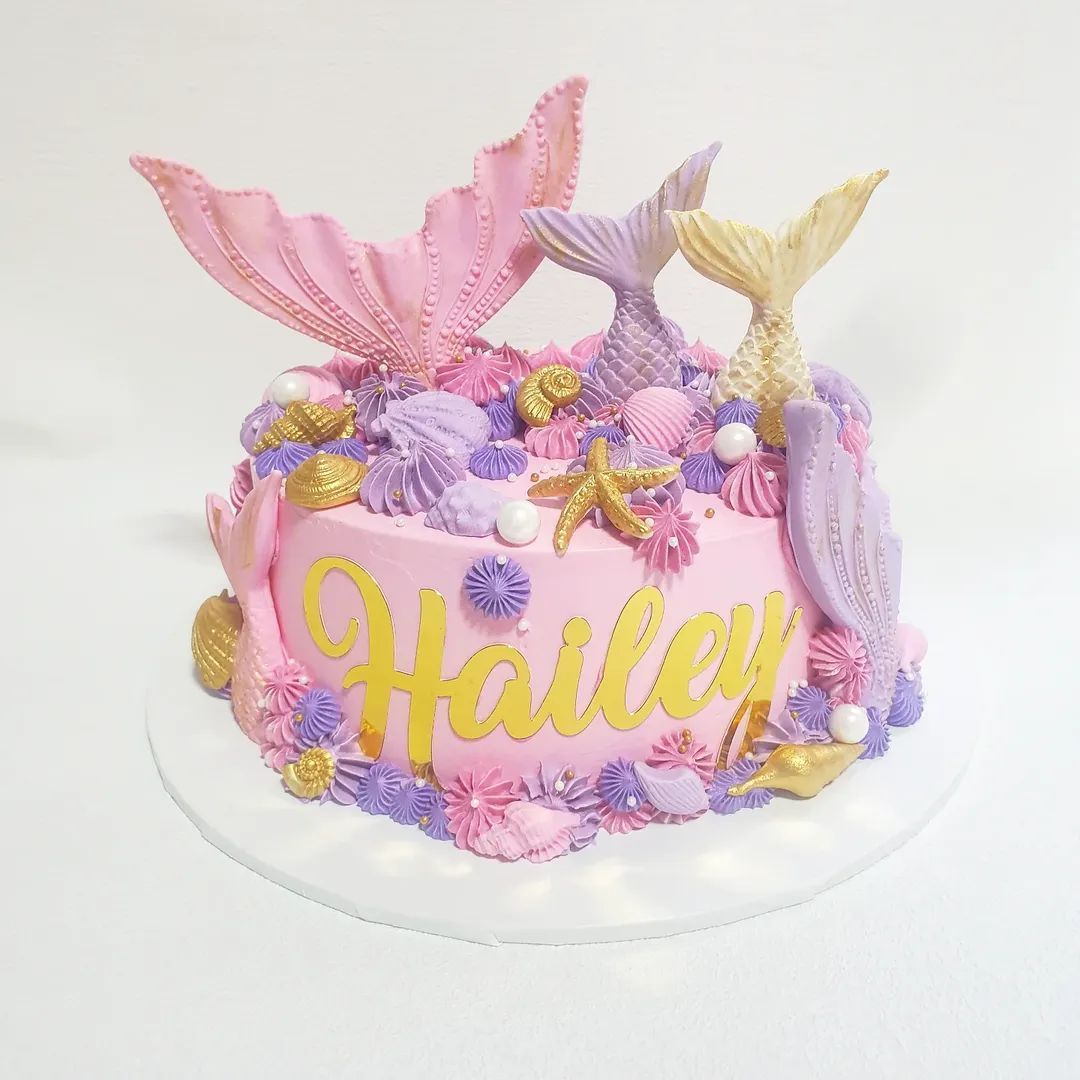 Luxe Mermaid Seashell Cake_2