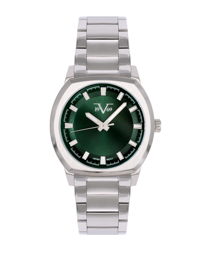 ساعة رجالية ماركة V19.69 فضي مينا اخضر موديل VSSGR27722G_0