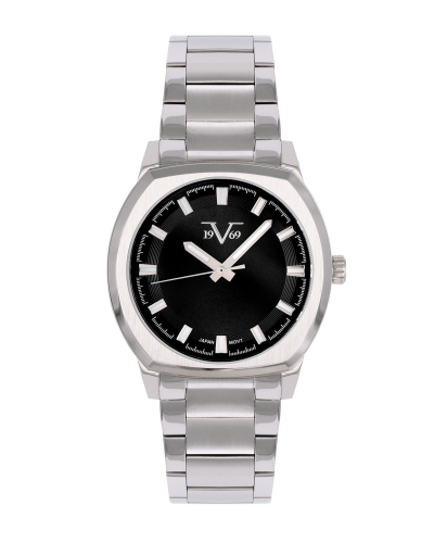 ساعة رجالية ماركة V19.69 فضي مينا اسود موديل VSSBK27722G_0