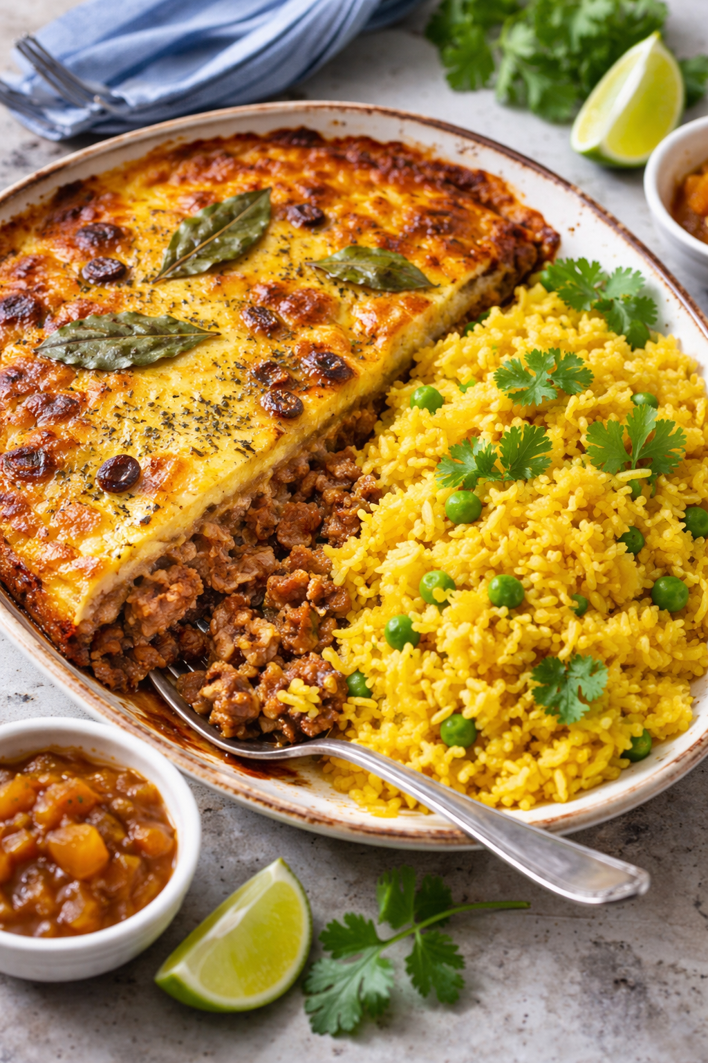 Traditional Bobotie and Yellow Rice_0