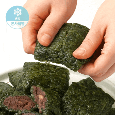 창억떡)어린쑥 밥알 팥인절미500g_0