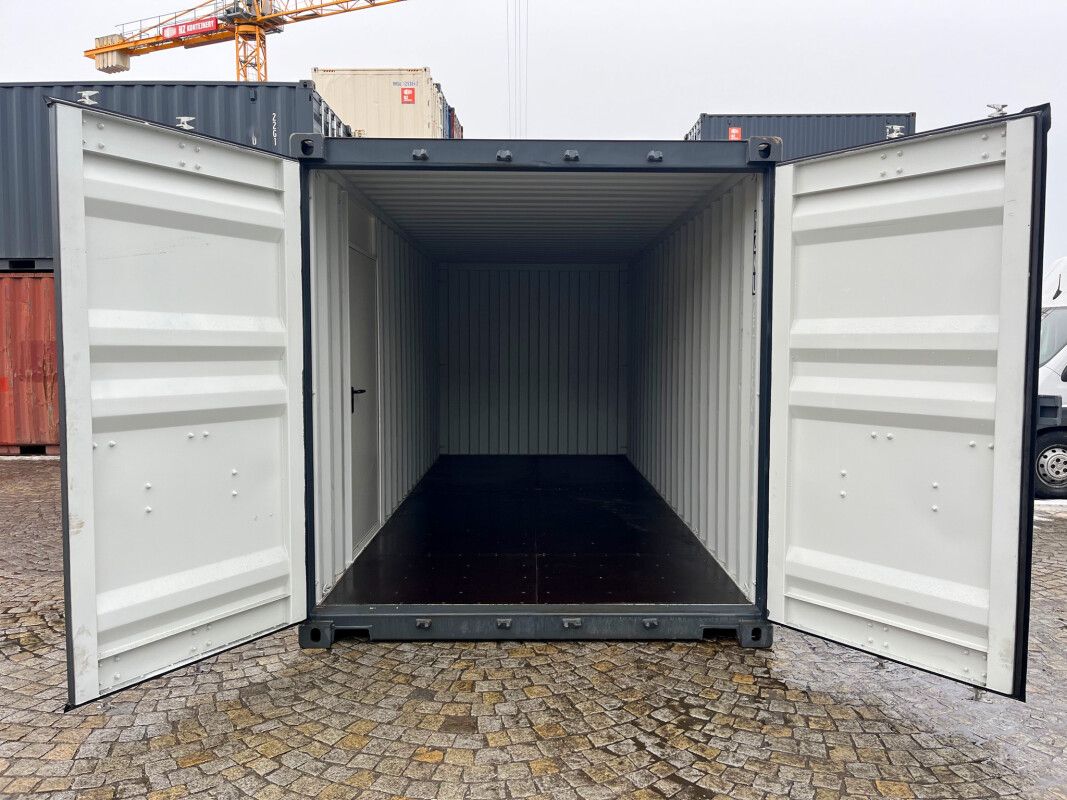 Contenedor de 20 pies en color antracita con puerta de acero_10