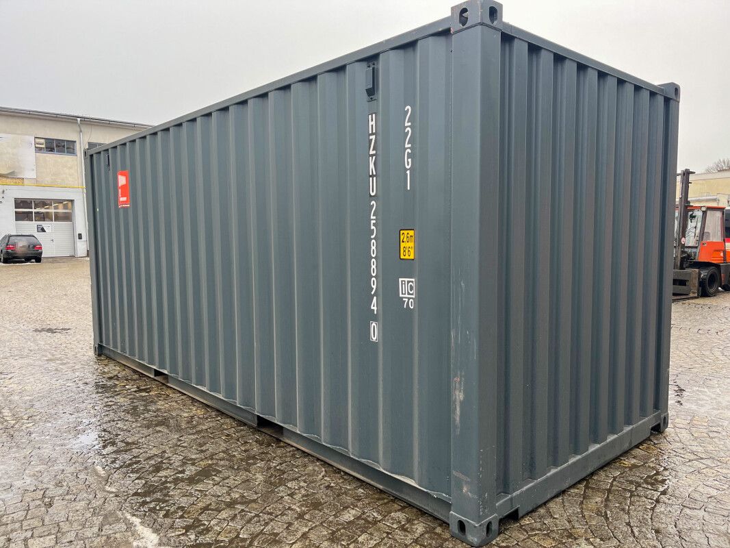 Contenedor de 20 pies en color antracita con puerta de acero_4