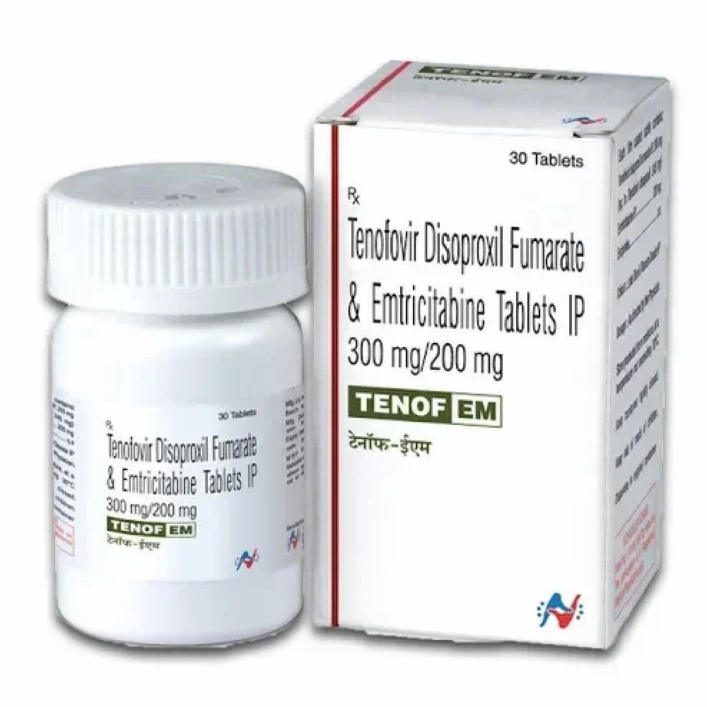 Tenofivir Disoproxil Fumarate 300 Mg + Emtricilobline 200 Mg Tablets 300 Mg Tablet_0