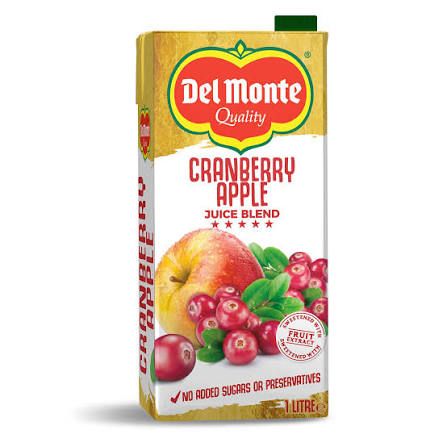 Delmonte cranberryapple juice 1lt_0