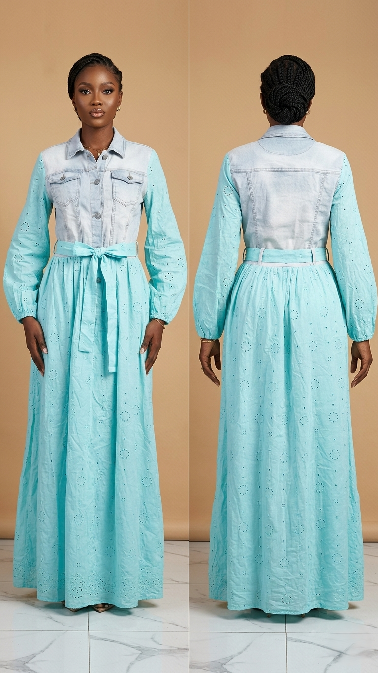 Robe chemise en dentelle _0