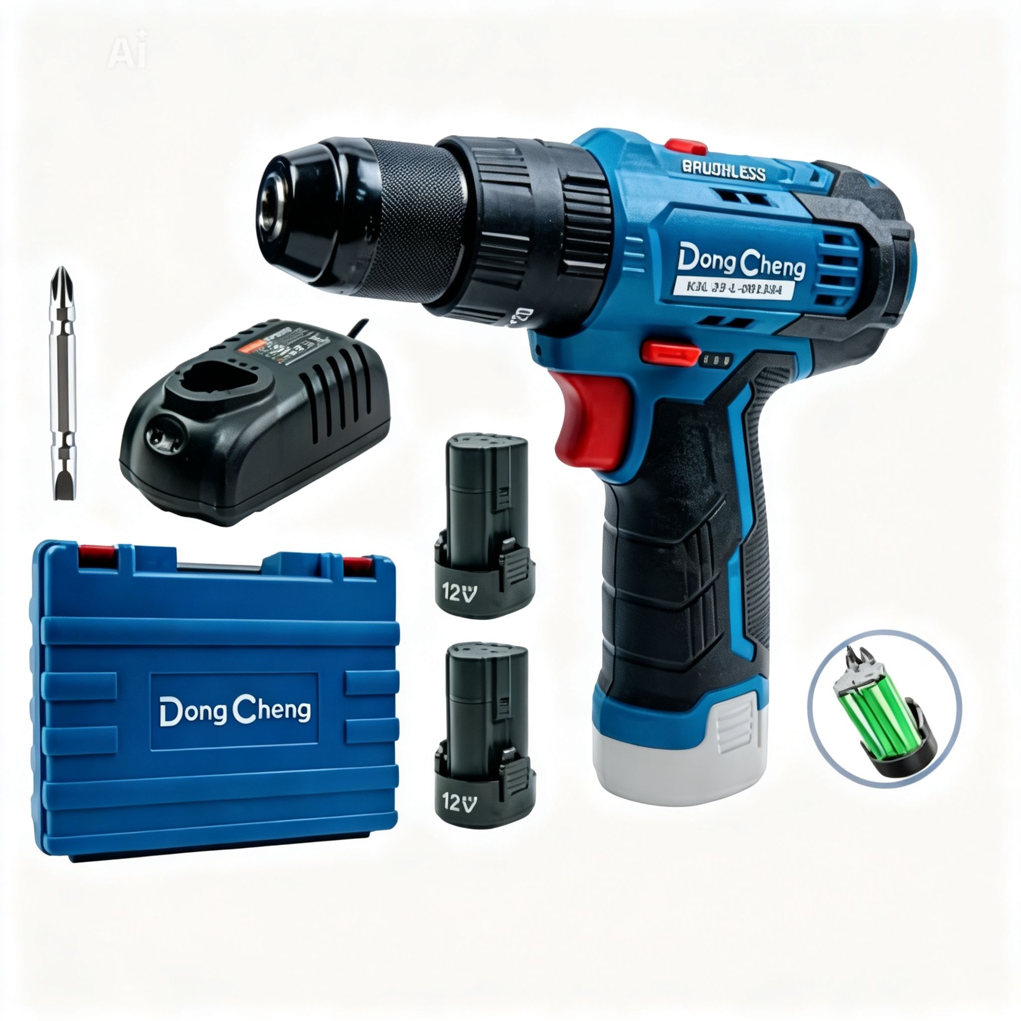 Dong Cheng DCJZ23-10i 12V Bor Cordless Brushless Driil 10mm_0