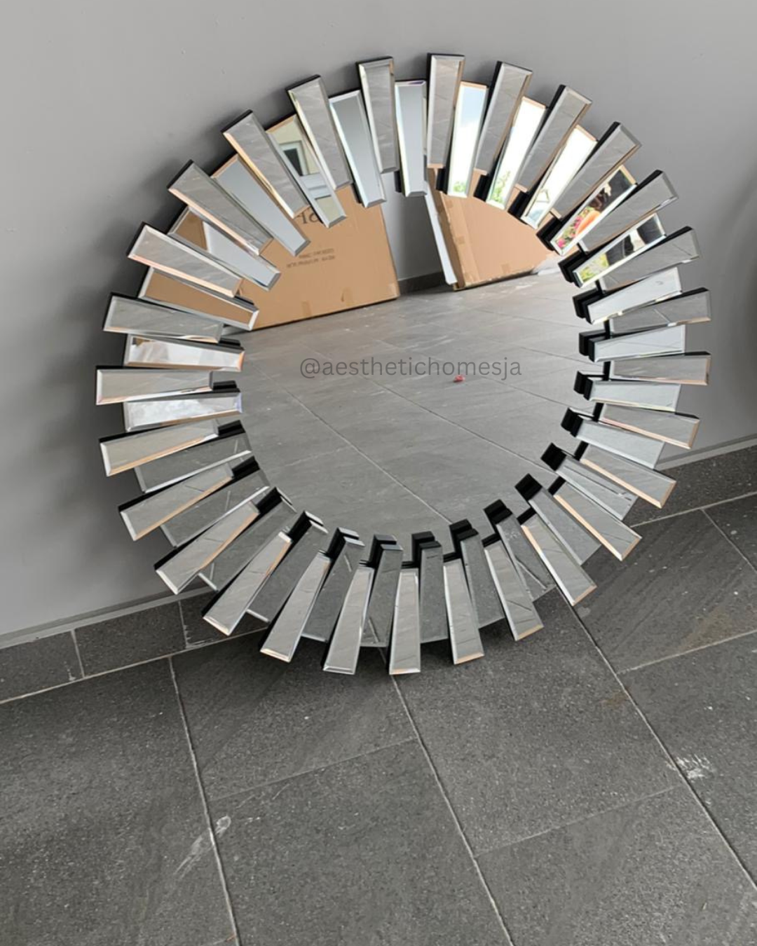 Aesthetic Sunburst Circle Mirror (90x90cm) – _2
