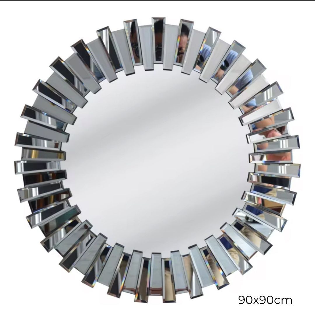 Aesthetic Sunburst Circle Mirror (90x90cm) – _1