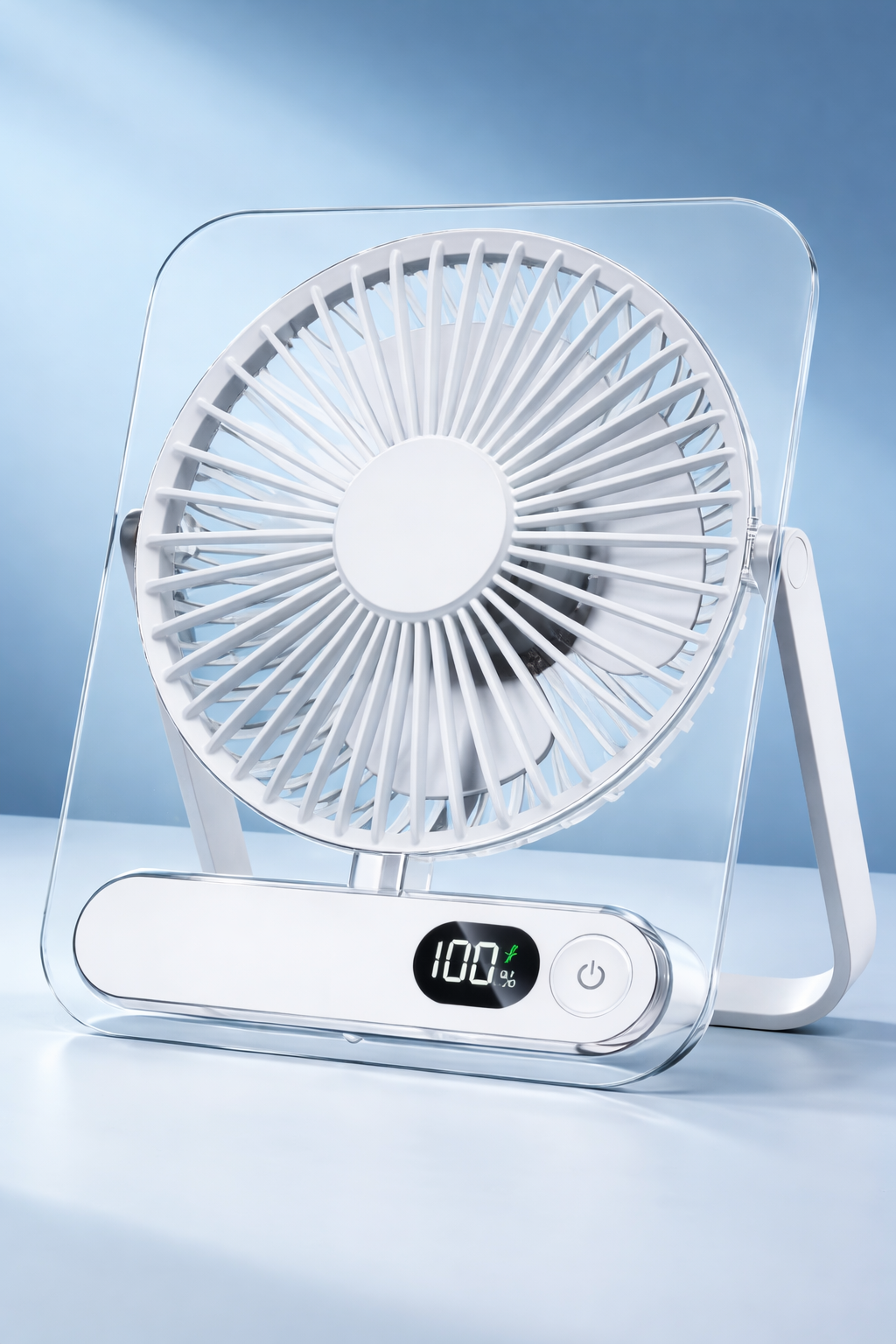 5 Speed Portable USB Rechargeable Desktop Fan_0