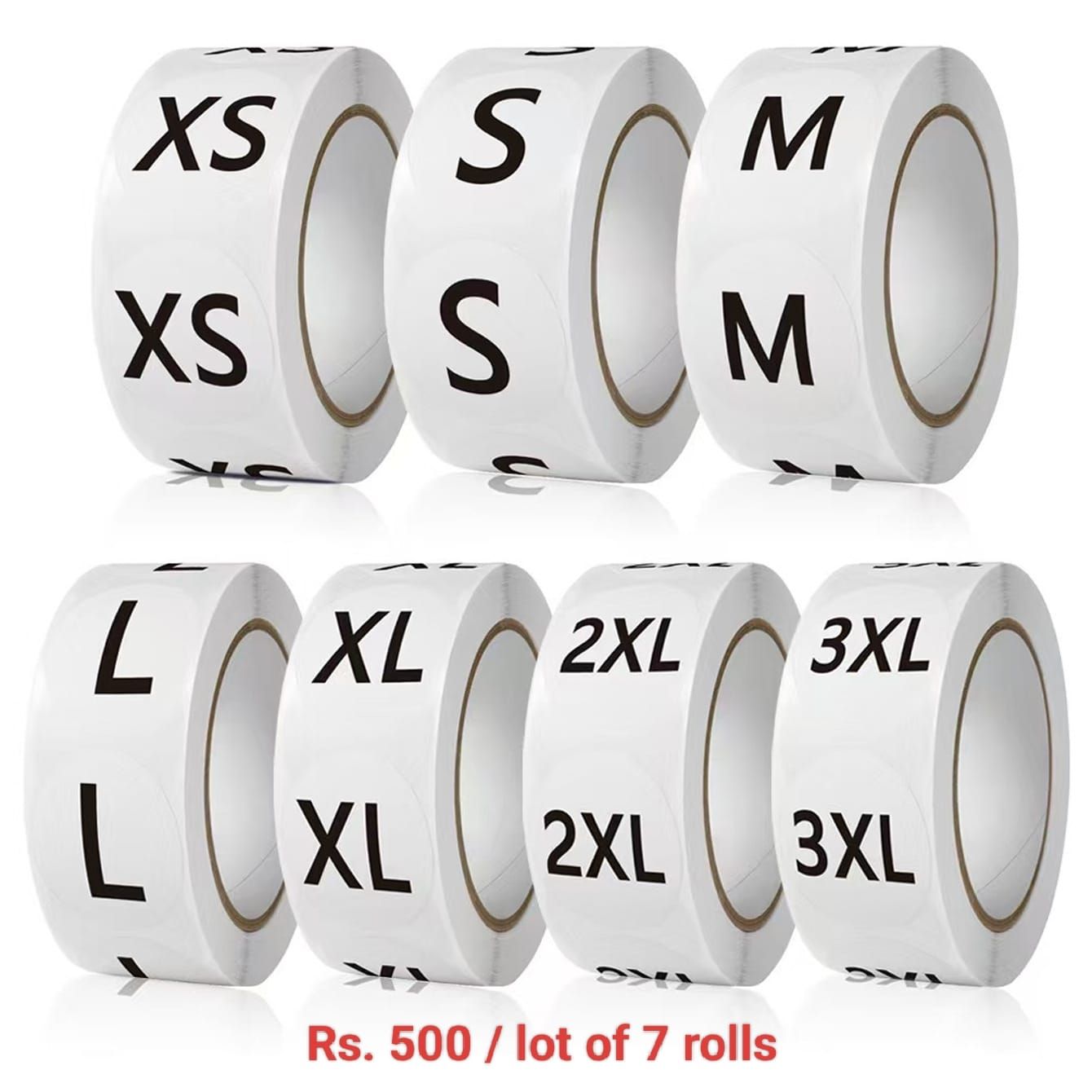 Stickers - Sizes Labels (Set of 7 rolls)_0
