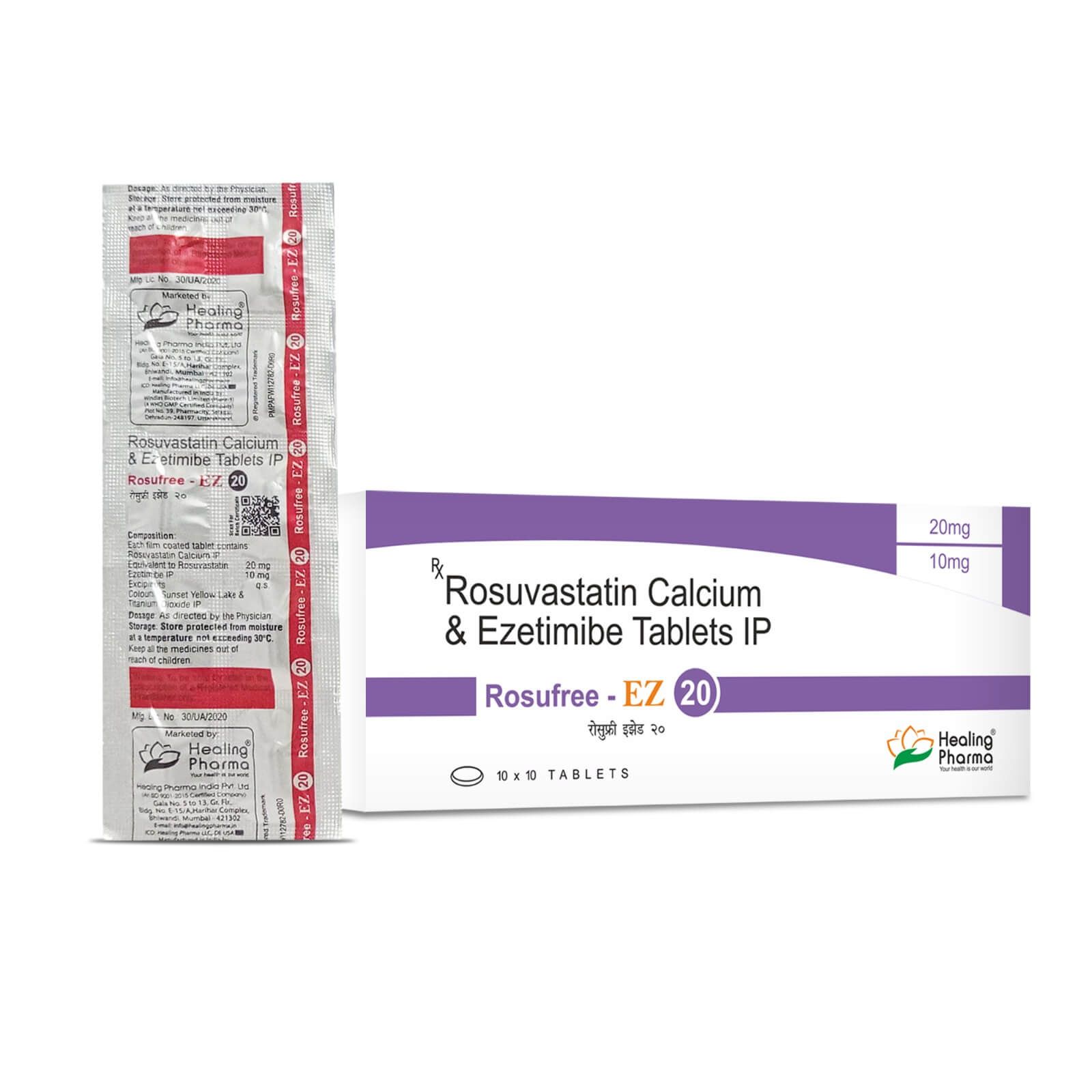 Rosuvastatin + Ezetimibe Tablets 20 Mg Tablet_0