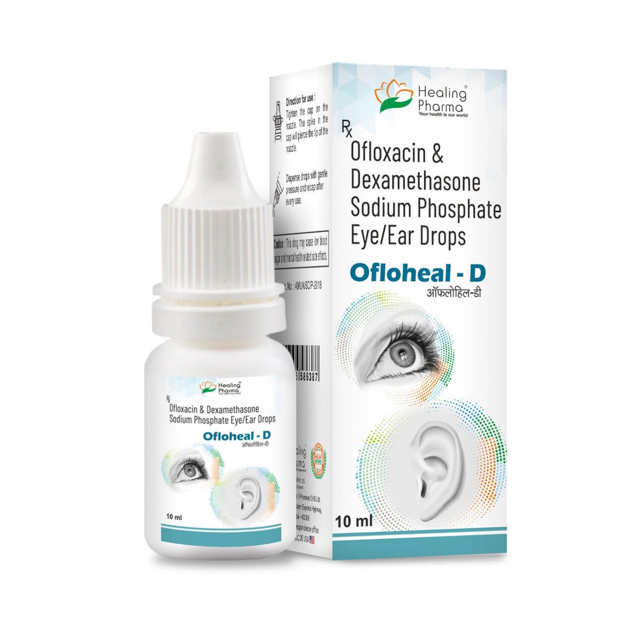 Ofloxacin 0.3% W/V + Dexamethasone Sodium Phosphate 0.1% V/V Eye/Ear Drops 0.3% Drops_0