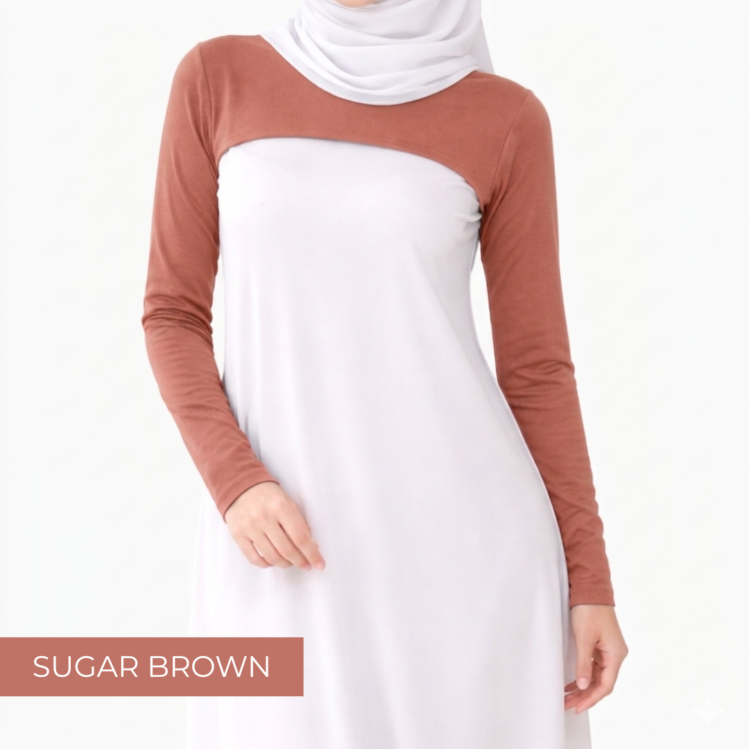 AURAT SLEEEVE INNER MUSLIMAH EXCLUSIVE - SUGAR BROWN_0