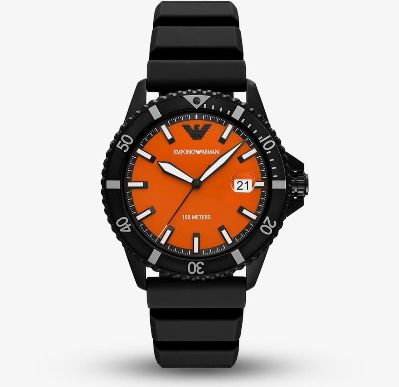 ARMANI Mens World Explorer Orange Dial_0