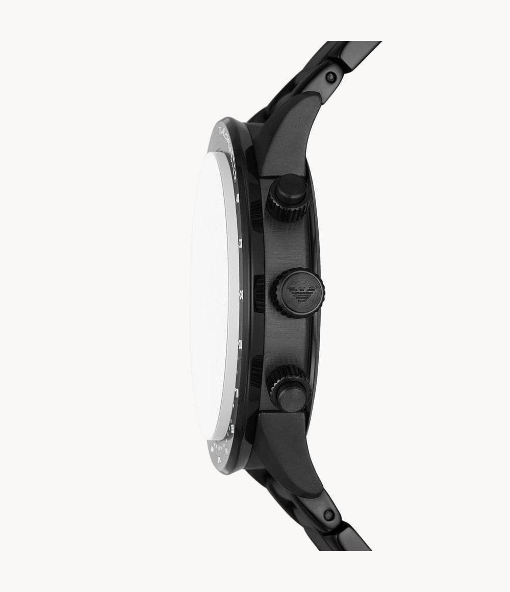 Armani Chronograph Black Stainless Steel _2