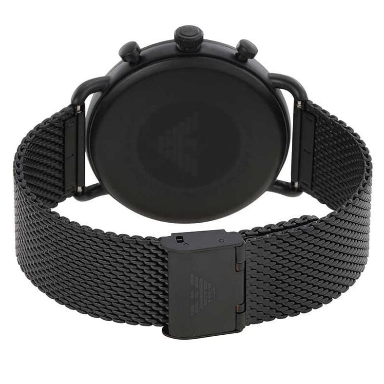 Armani Aviator Chronograph Blue Dial Black Mesh Bracelet_2