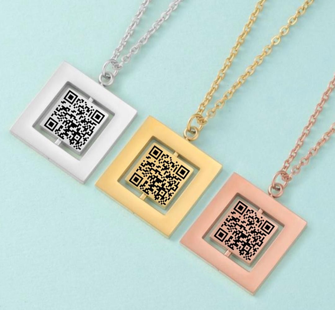 Collier  personnalisé Qr code P3_2