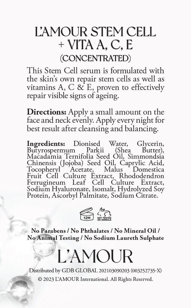 L'amour Stem Cell + Vita A,C Concentrated (6psc)_1