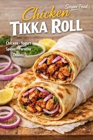 Chicken boneless tikka roll_0