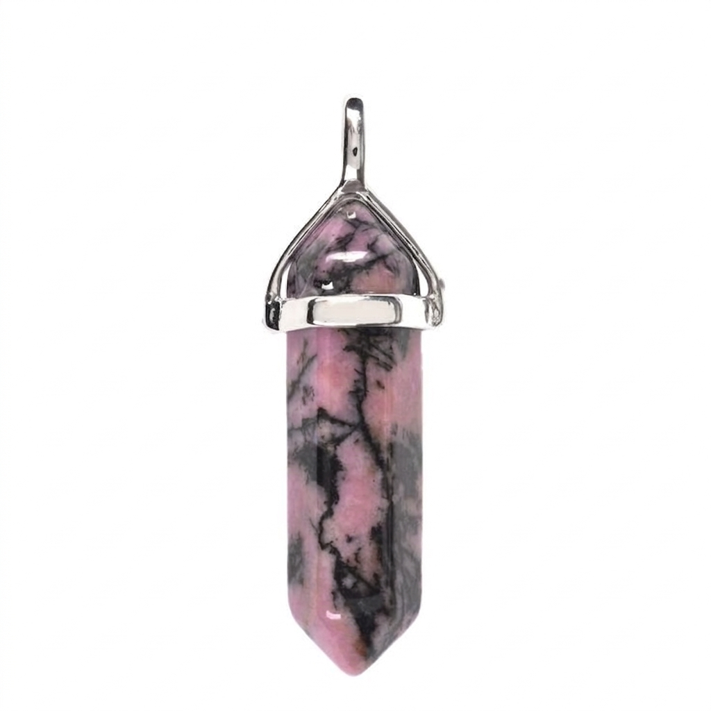 Rhodonite point pendant_0