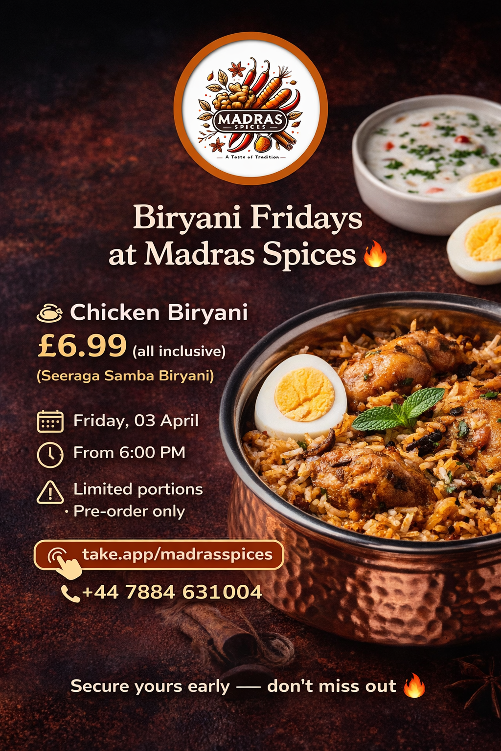 Chicken Briyani  - 03rd April  Friday Dinner Special_0