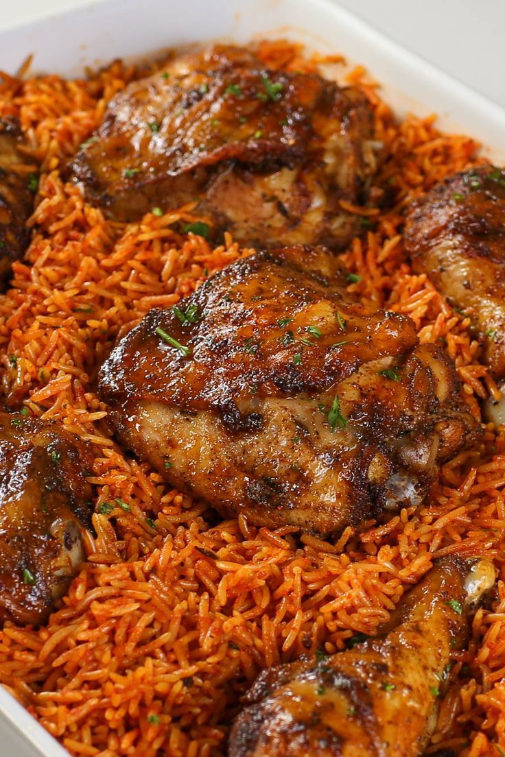 Jollof Rice With chicken _0