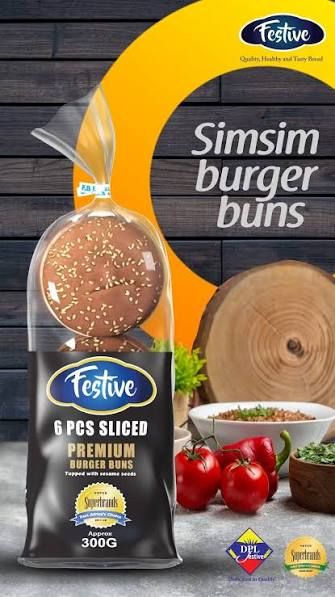 Festive sesame sliced burger buns 6pcs_0