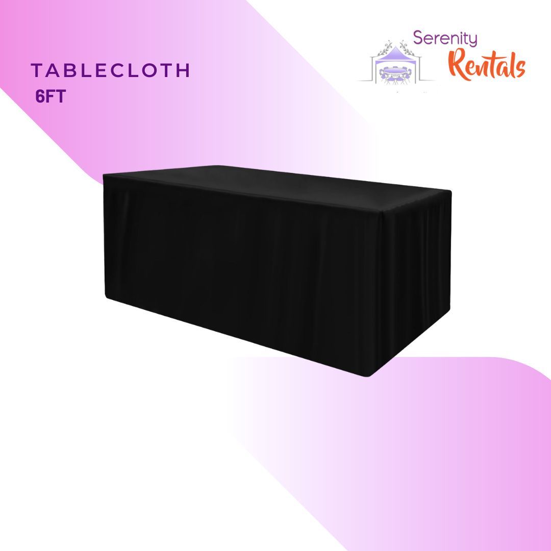 Tablecloth (Black 6ft)_0