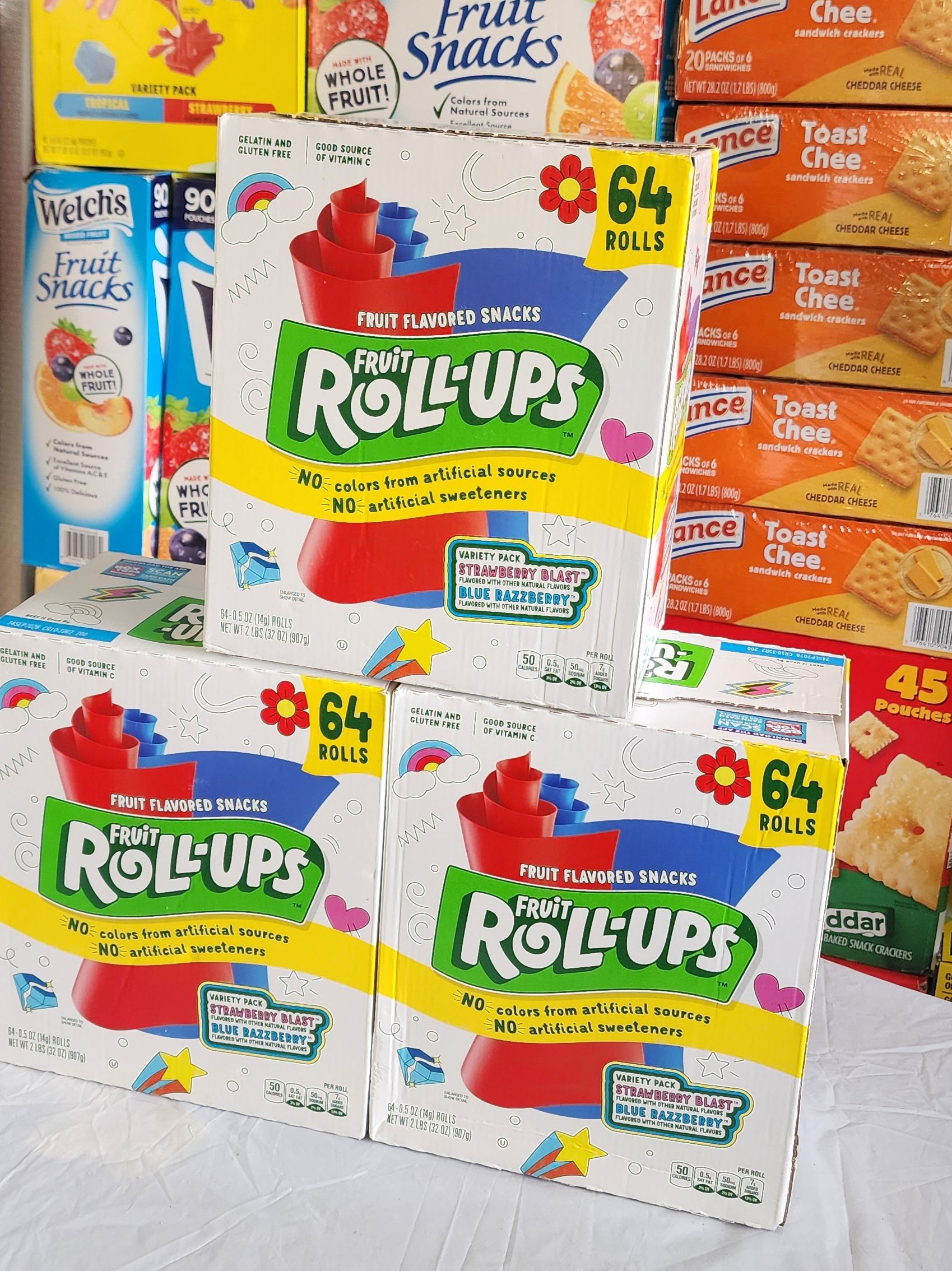 Fruit Roll-Ups Fruit Flavored Snacks Variety Pack, 0.5 oz., 64 pk._1