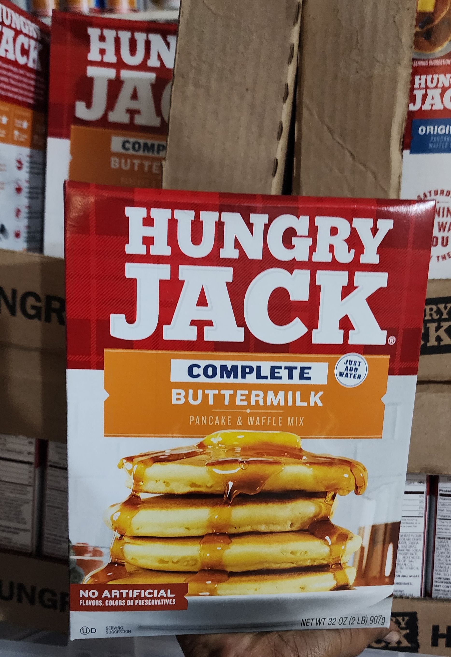 Hungry Jack Complete Buttermilk Pancake Mix and Waffle Mix, 32 oz Box_0