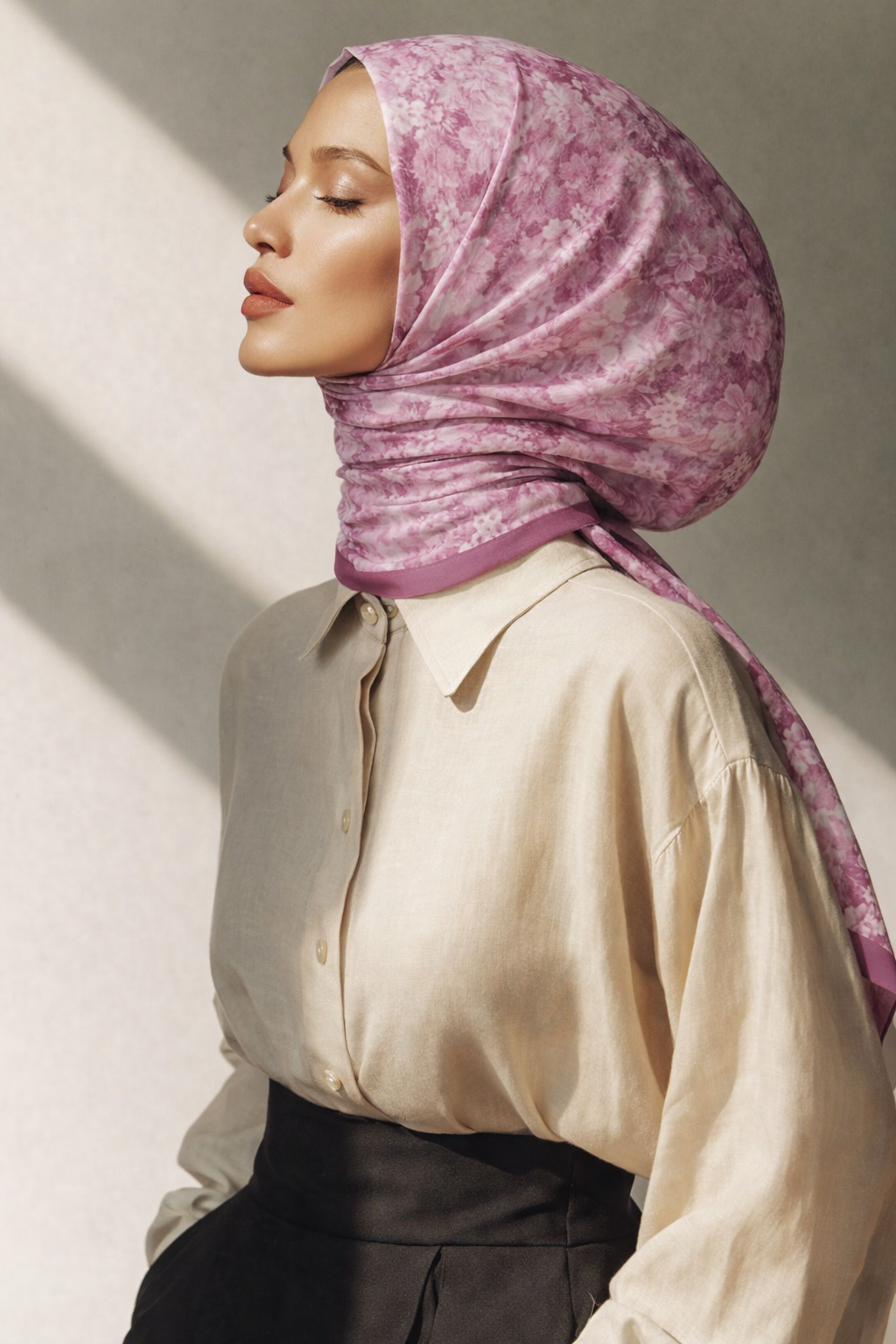 Delight Scented Japan Voile Square Scarf in Ophelia_0