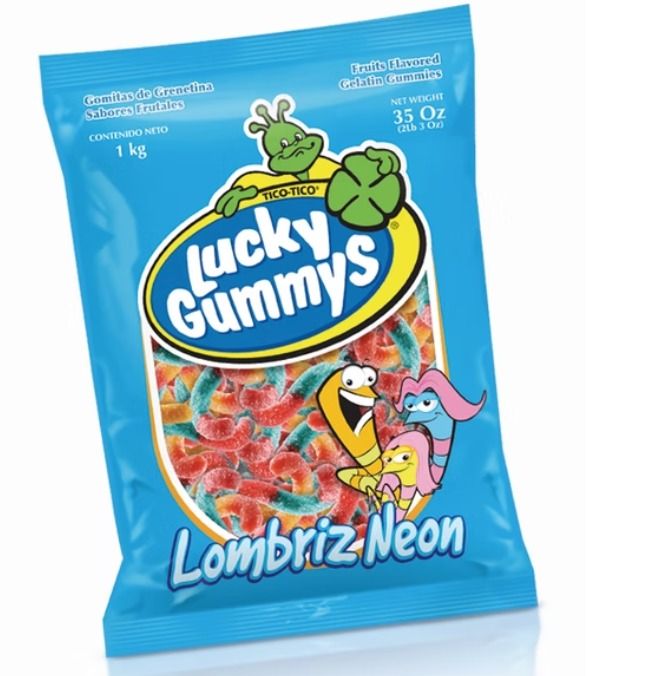 LUCKY GUMMYS LOMBRIZ NEON BSA 1 KG_0
