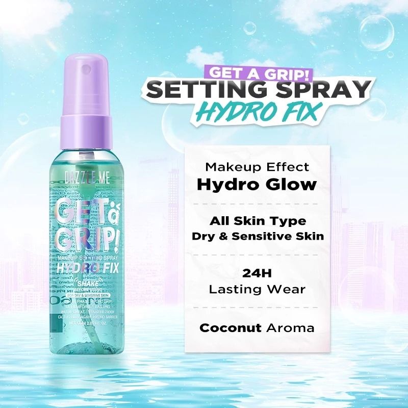 Dazzle Me - Get A Grip! Makeup Setting Spray (60ml) - Hydro Fix | Wholesale Makeup Singapore_2