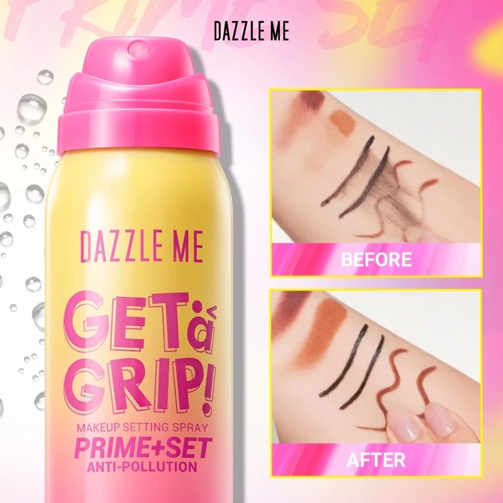 Dazzle Me - Get A Grip! Makeup Setting Spray (50ml) - Prime + Set Anti-Pollution | Wholesale Makeup Singapore_3