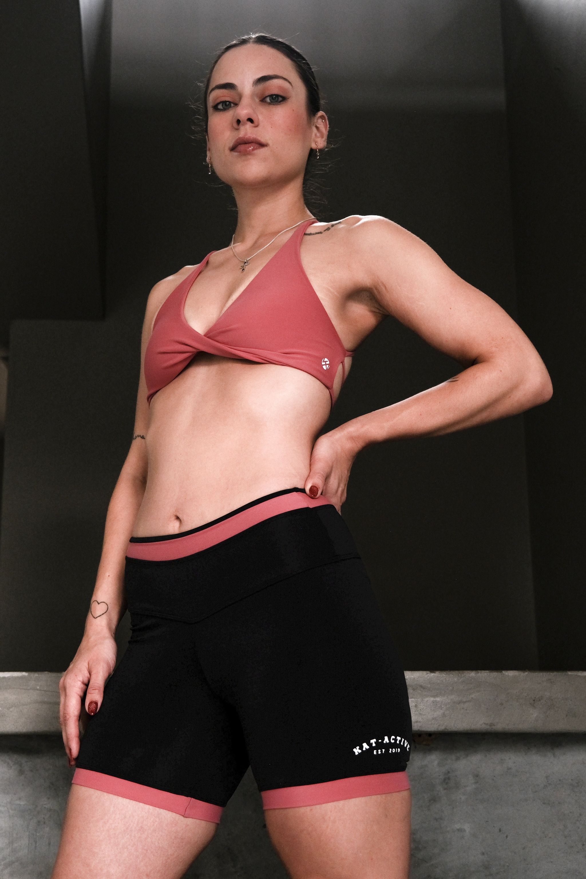 Varsity Trim Shorts - Rose_0