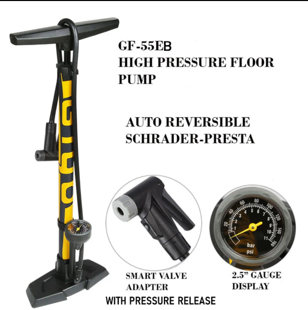 GIYO GF-55E: Professional 160 PSI High-Pressure Floor Pump_3