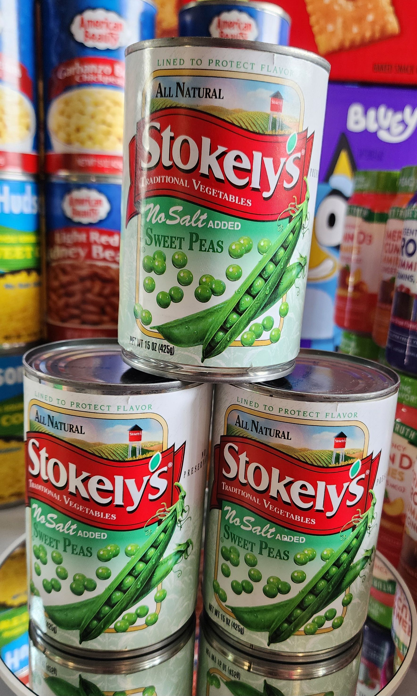 All natural stokely's no salt added sweet peas _0