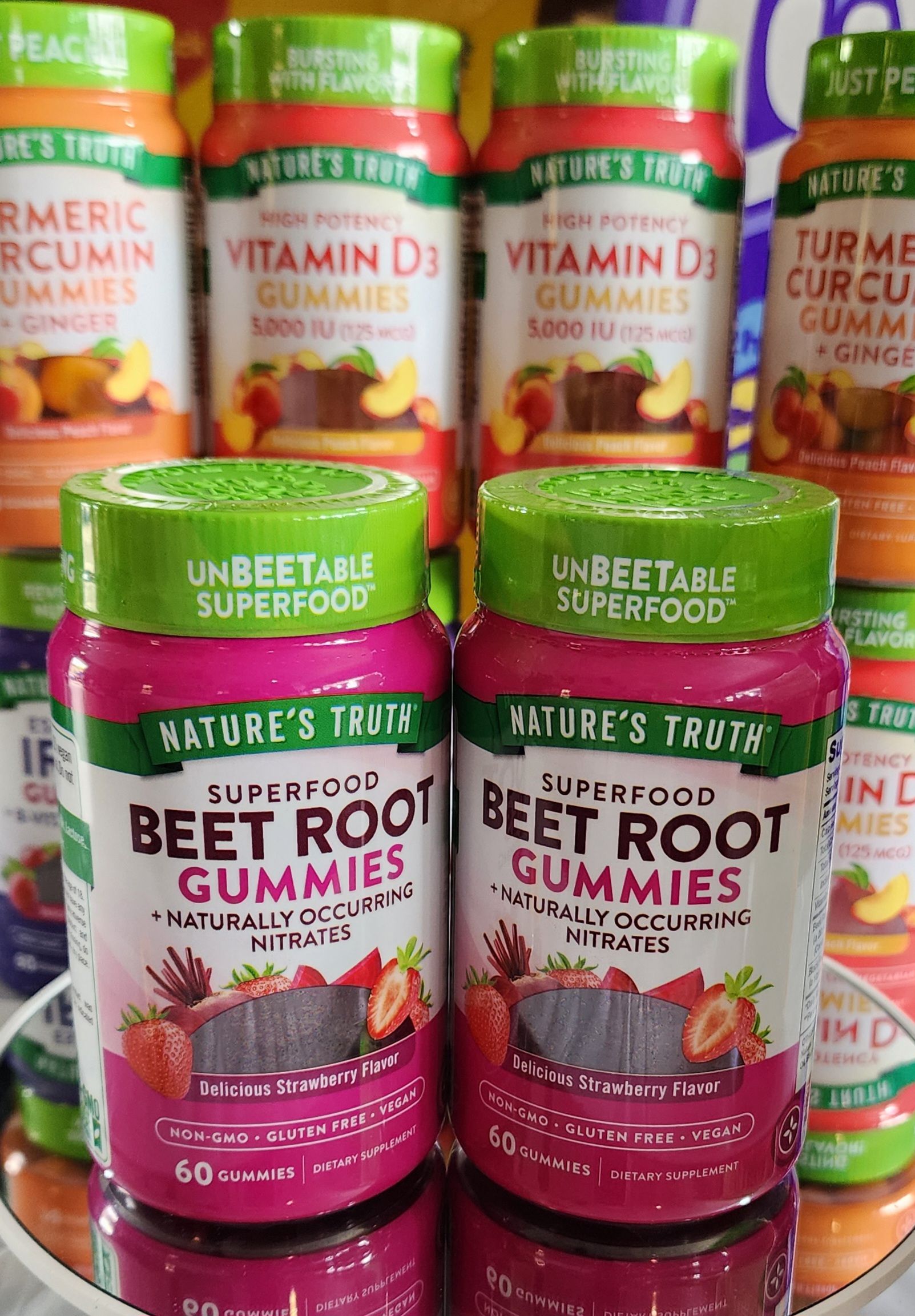 Beet Root | 60 Gummies | Super Food | with Black Pepper | Strawberry Flavor | by Nature's Truth_0
