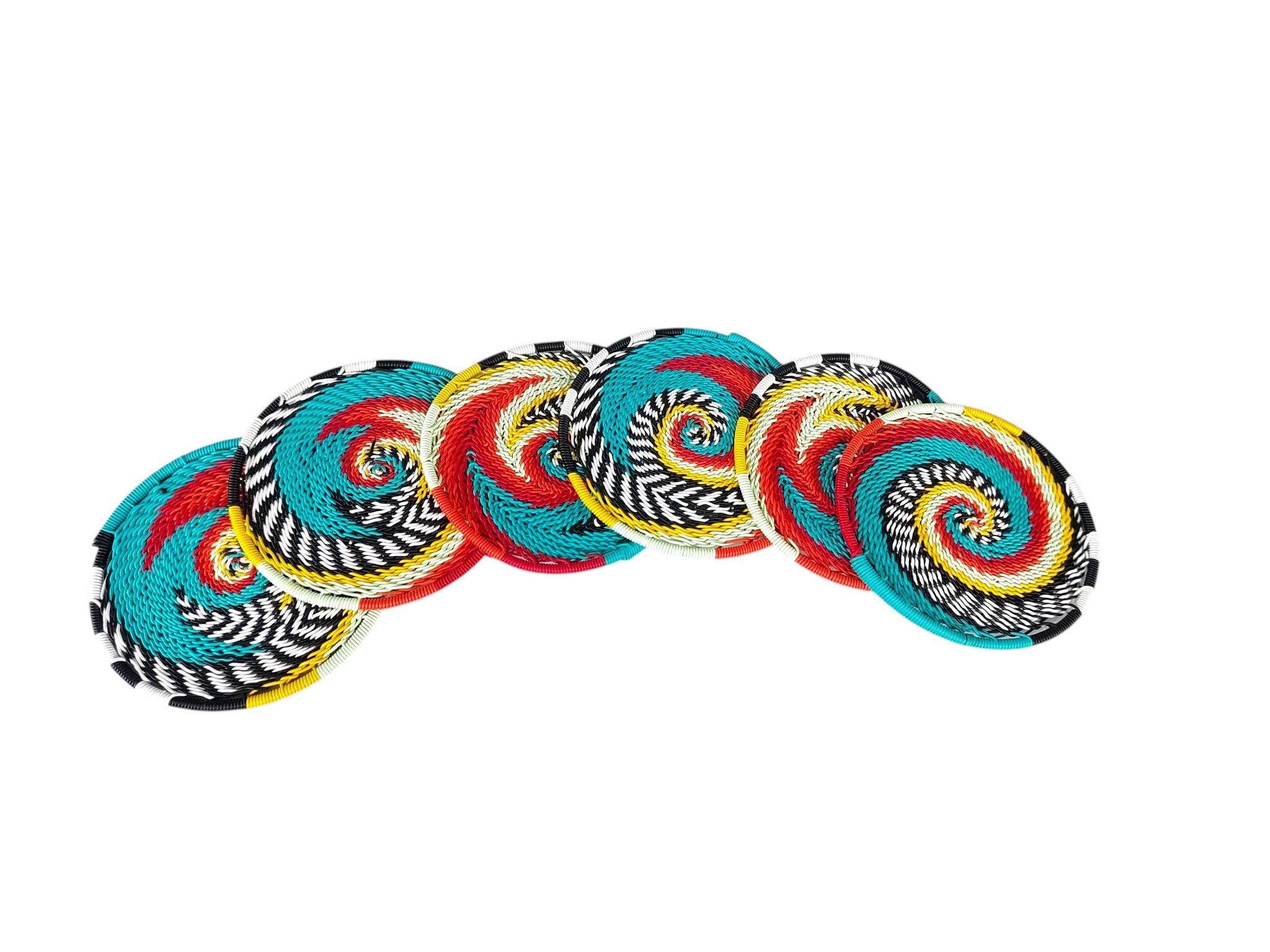 Telephone scobby wire glass coasters _1