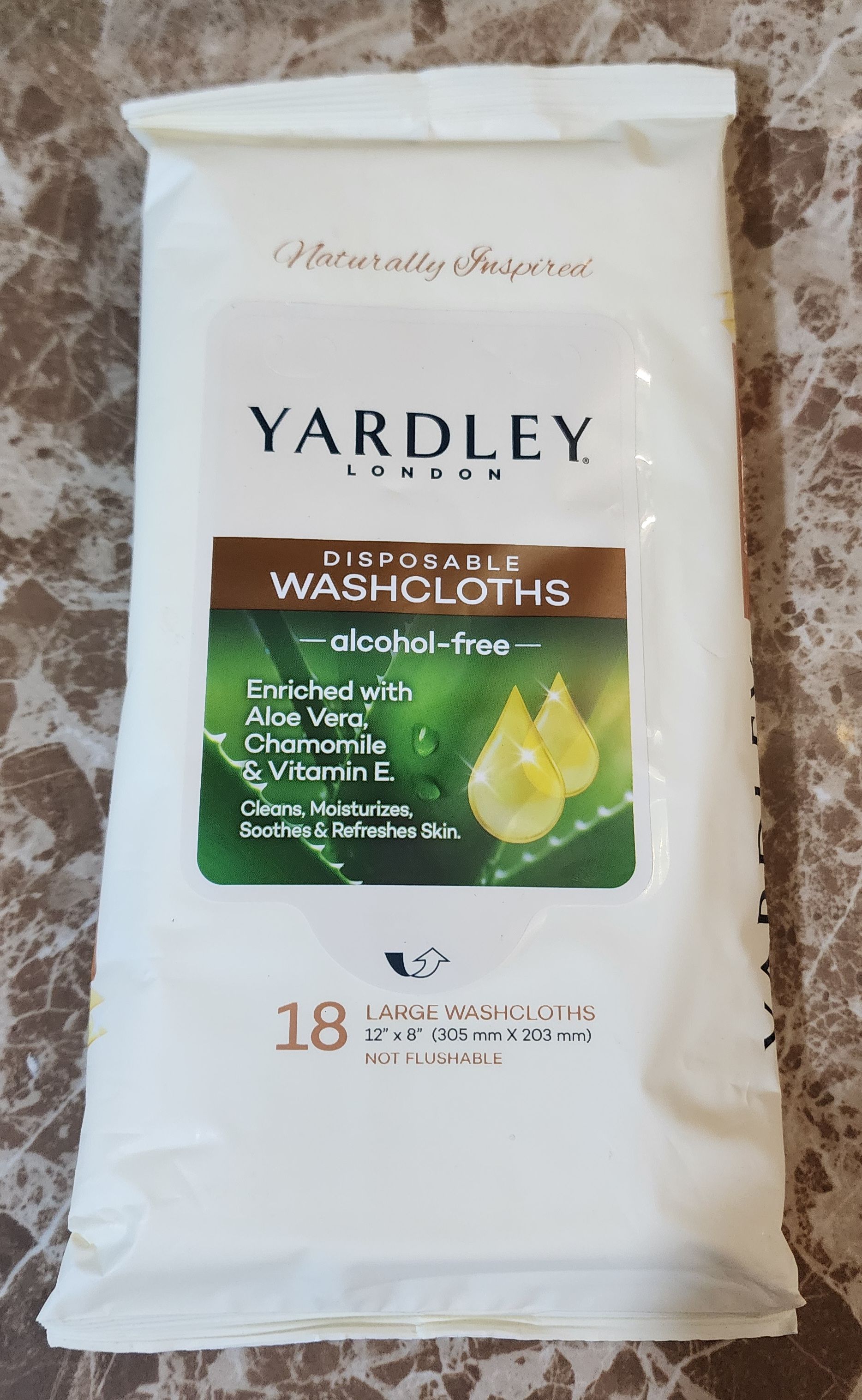 Yardley london large disposable washcloths 18 count _0