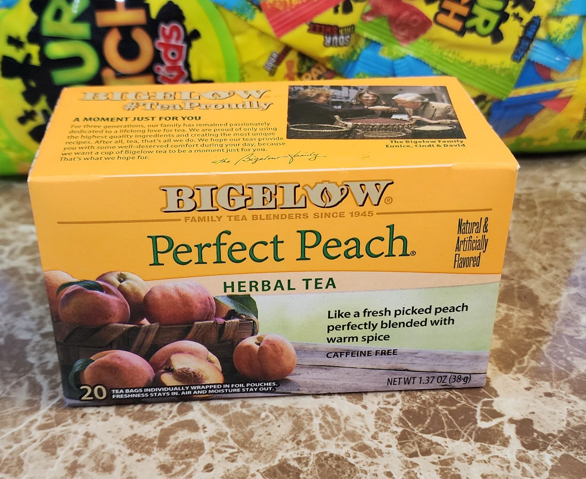 Bigelow perfect peach 🍑 herbal tea 20 bags _0