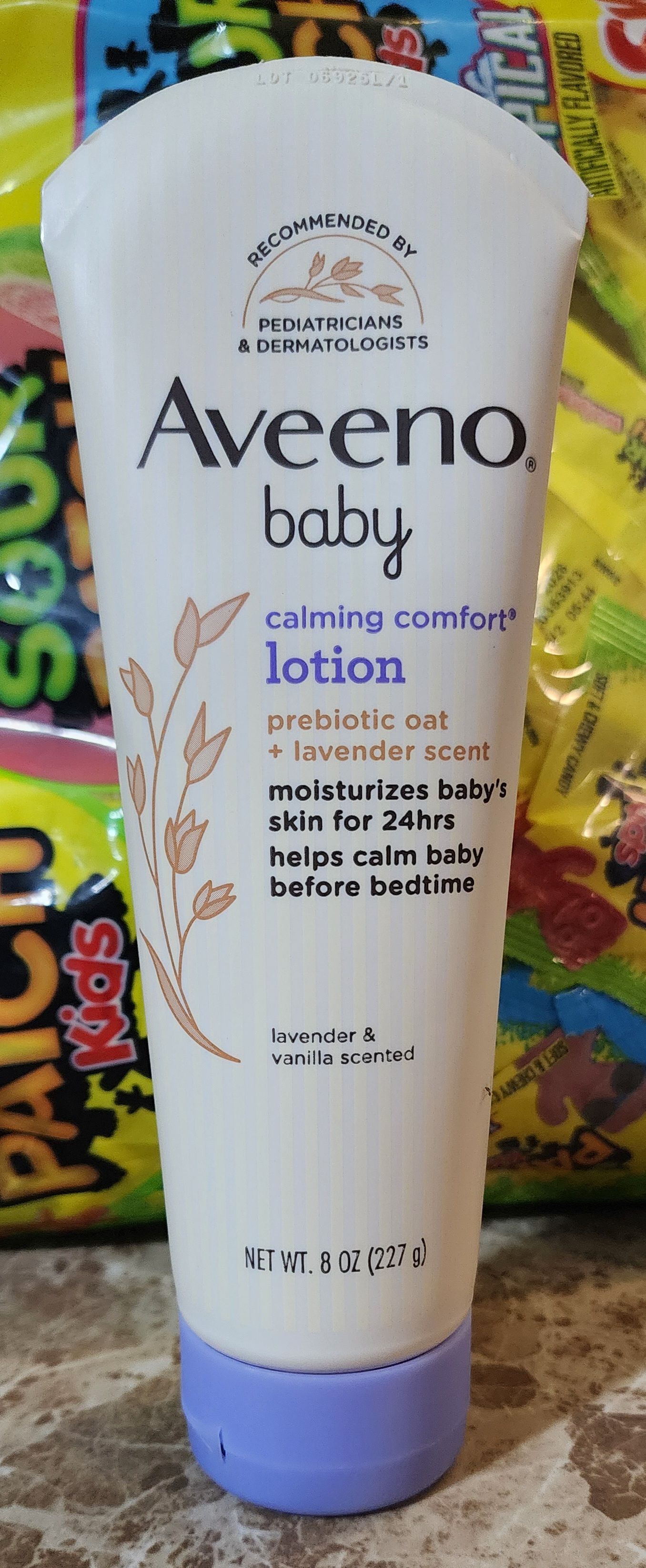 Aveeno baby calming comfort lotion with prebiotic oats+lavender scent 8 oz_0