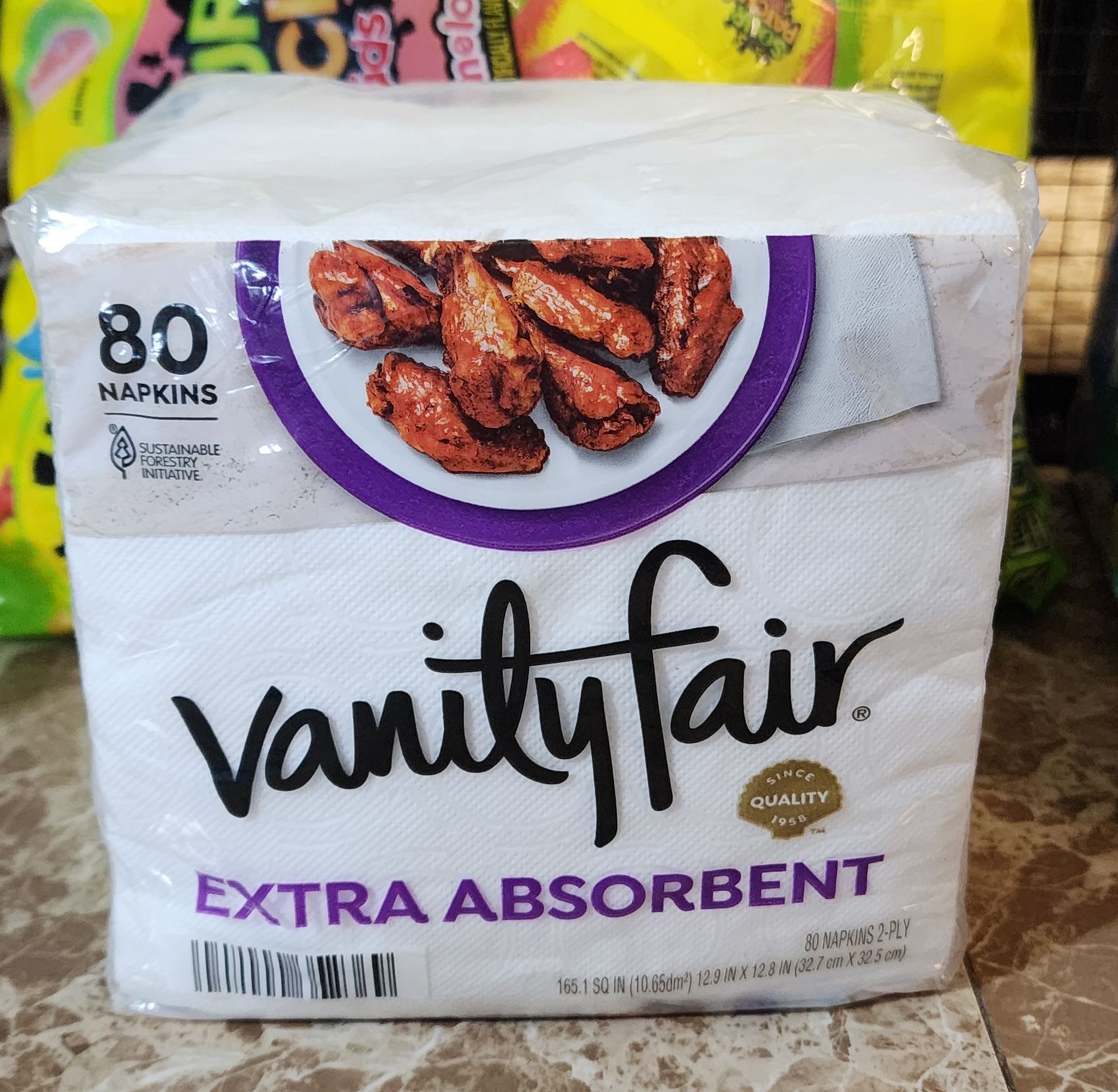 Vanity fair extra absorbent 80 count napkins _0